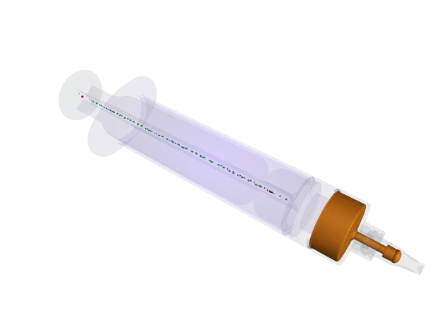 analyse de porosités sur seringue médicale