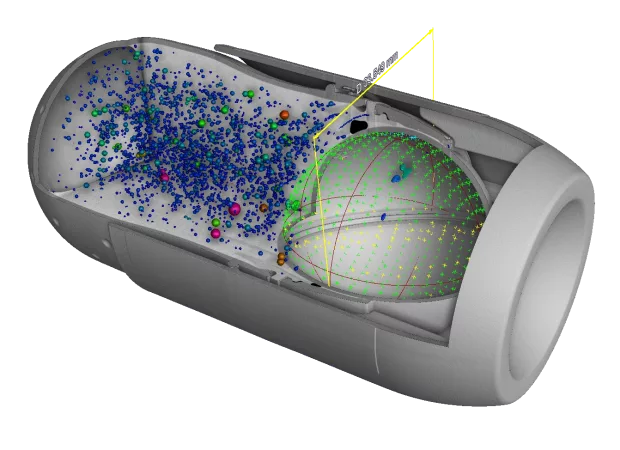 Image d'un packaging en plastique en tomographie industrielle