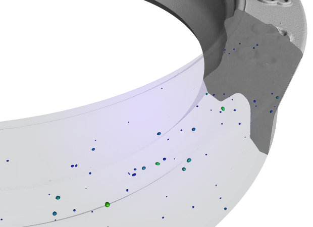 Visualisation d'inclusions métalliques dans un joint polymère via tomographie par rayons X