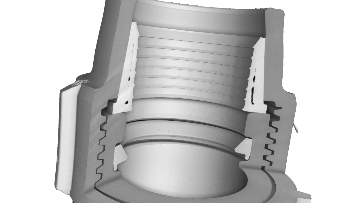 Image 3D d'un connecteur en tomographie